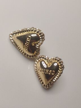 Guess Gold tone Heart Stud Earrings - Women Jewelry